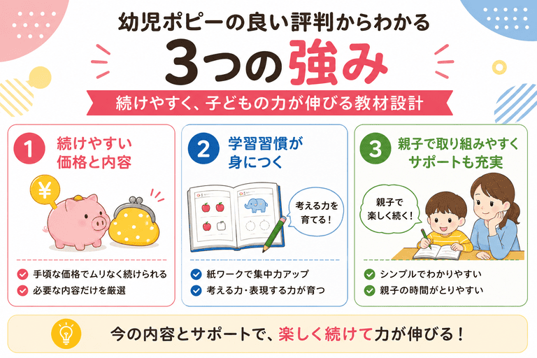 幼児ポピーの良い評判からわかる3つの強み