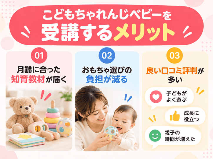 こどもちゃれんじベビーを受講するメリットと良い口コミ評判